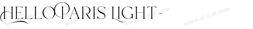 Hello Paris Light字体转换